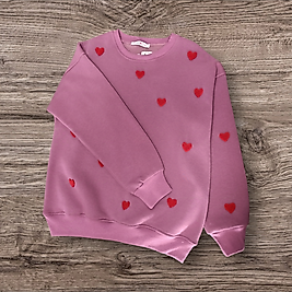 bayan kalp işlemeli sweet