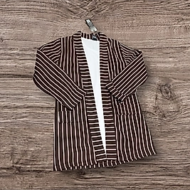 kadın çizgili blazer çeket