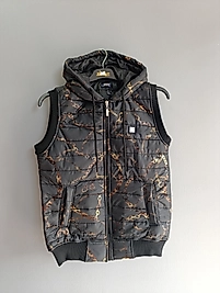 şişme mont, kapşonlu